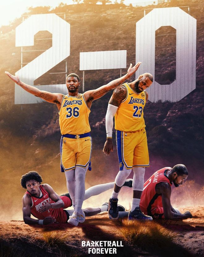 火箭0-2落后湖人 新三巨头强势碾压杜兰特复出阵